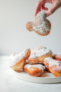 Mickey Mouse Butterscotch Beignets // magicaltreatsathome.com