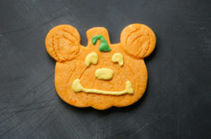 Mickey Mouse Pumpkin Cookie // magicaltreatsathome.com