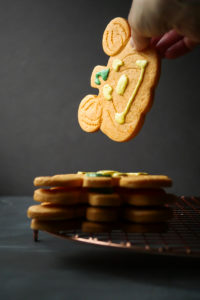 Mickey Mouse Pumpkin Cookie // magicaltreatsathome.com