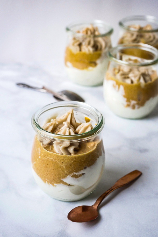 Layered Pumpkin Cheesecakes