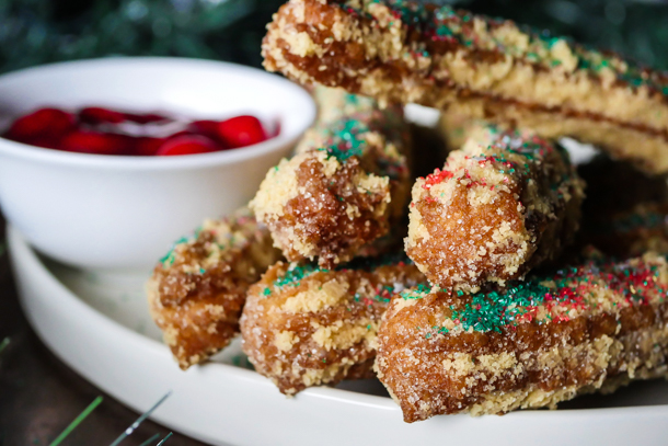 Christmas Tree Churros // magicaltreatsathome.com