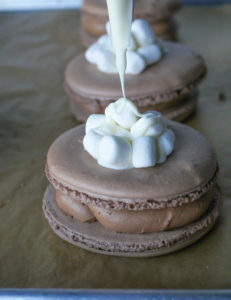 Hot Cocoa Macaron // magicaltreatsathome.com