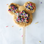 Mickey Mouse Peanut Butter Rice Krispie Treat Pops // magicaltreatsathome.com