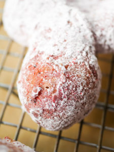 Mickey Mouse Chocolate Strawberry Beignets // magicaltreatsathome.com