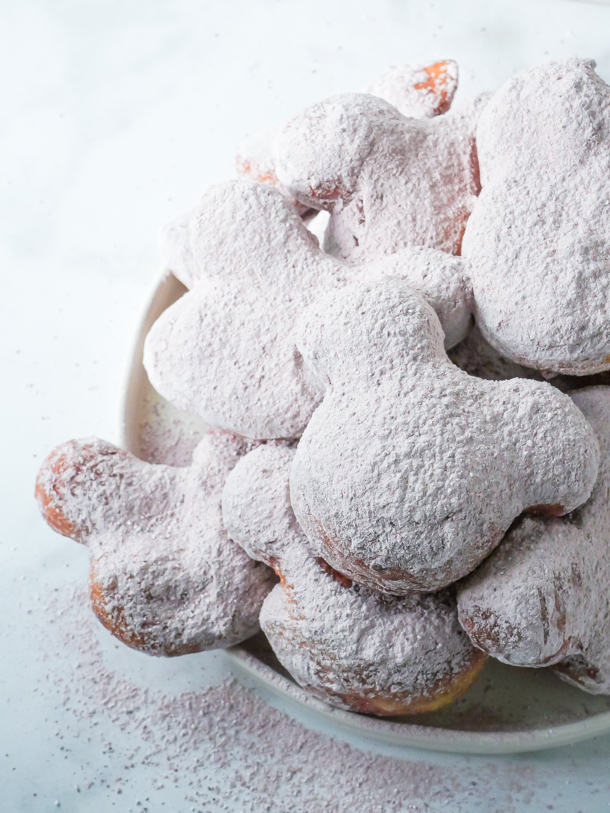 Mickey Mouse Chocolate Strawberry Beignets // magicaltreatsathome.com