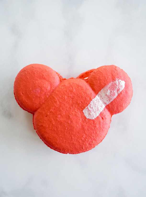 Raspberry Rose Mickey Macaron // magicaltreatsathome.com