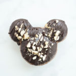 Mickey Caramel-Peanut-Milk Chocolate Macaron // magicaltreatsathome.com