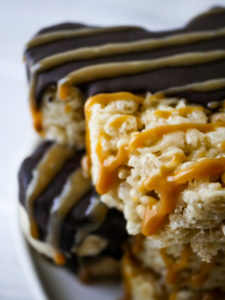 Mickey Mouse Caramel Chocolate Crispy Treat // magicaltreatsathome.com