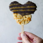 Mickey Mouse Caramel Chocolate Crispy Treat // magicaltreatsathome.com