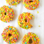 Fruity Pebbles Doughnuts // magicaltreatsathome.com