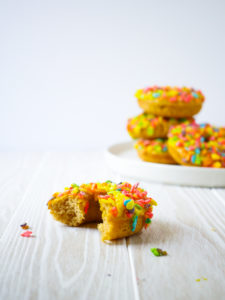 Fruity Pebbles Doughnuts // magicaltreatsathome.com