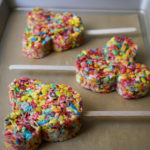 Mickey Mouse Fruity Pebble Crispy Treats // magicaltreatsathome.com