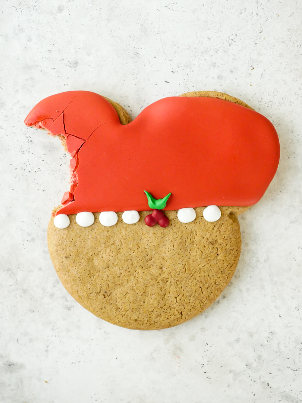 Mickey Holly Christmas Cookies 2020 // magicaltreatsathome.com