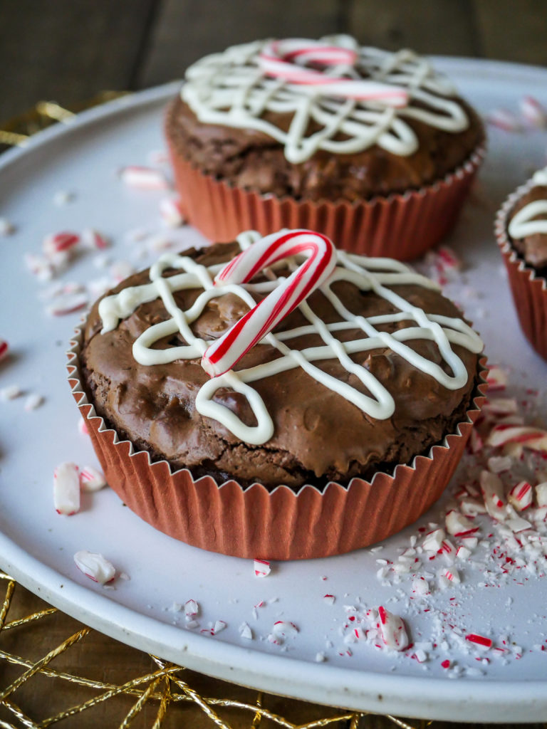 Chocolate Peppermint Brownie Pies // magicaltreatsathome.com